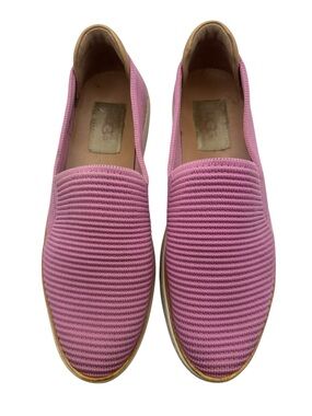 UGG Pink Ribbed Knit Slip-On Loafers